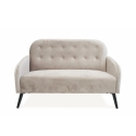 Sofa 2-osobowa z tkaniny o efekcie vintage weluru w kolorze taupe Zelto Oferta