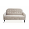 Sofa 2-osobowa z tkaniny o efekcie vintage weluru w kolorze taupe Zelto Oferta