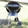 Grill węglowy BBQ okrągły stalowy z pokrywą i kółkami Torka Sprzedaż