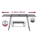 Suszarka rozkładana wewnętrzna/zewnętrzna, metalowa, 17m, czarna Laundry Katalog