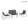 Nowoczesny zestaw ogrodowy: sofa, 2 fotele, stolik Bizzotto Gonzalo Oferta