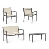 Zestaw ogrodowy 2 krzesła sofa stolik beżowy Bizzotto Florida Katalog