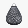 Lampa solarna ogrodowa, latarnia z czarnego rattanu 61x48cm Maytoni Plet Promocja
