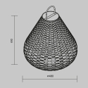 Lampa solarna ogrodowa, latarnia z czarnego rattanu 61x48cm Maytoni Plet Wybór