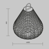 Lampa solarna ogrodowa, latarnia z czarnego rattanu 61x48cm Maytoni Plet Wybór