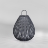 Nowoczesna lampa solarna ogrodowa w formie latarni, czarny rattan Maytoni Plet Oferta