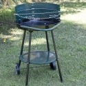 Grill węglowy na kółkach z regulowanym rusztem okrągłym Ø 48 cm Kivra Wybór