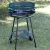 Grill węglowy na kółkach z regulowanym rusztem okrągłym Ø 48 cm Kivra Wybór