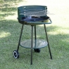 Grill węglowy na kółkach z regulowanym rusztem okrągłym Ø 48 cm Kivra Sprzedaż