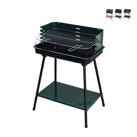 Grill węglowy z regulowanym rusztem 58x38xh82cm Grilza Promocja