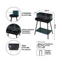 Grill węglowy z regulowanym rusztem 58x38xh82cm Grilza Wybór