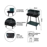 Grill węglowy z regulowanym rusztem 58x38xh82cm Grilza Wybór