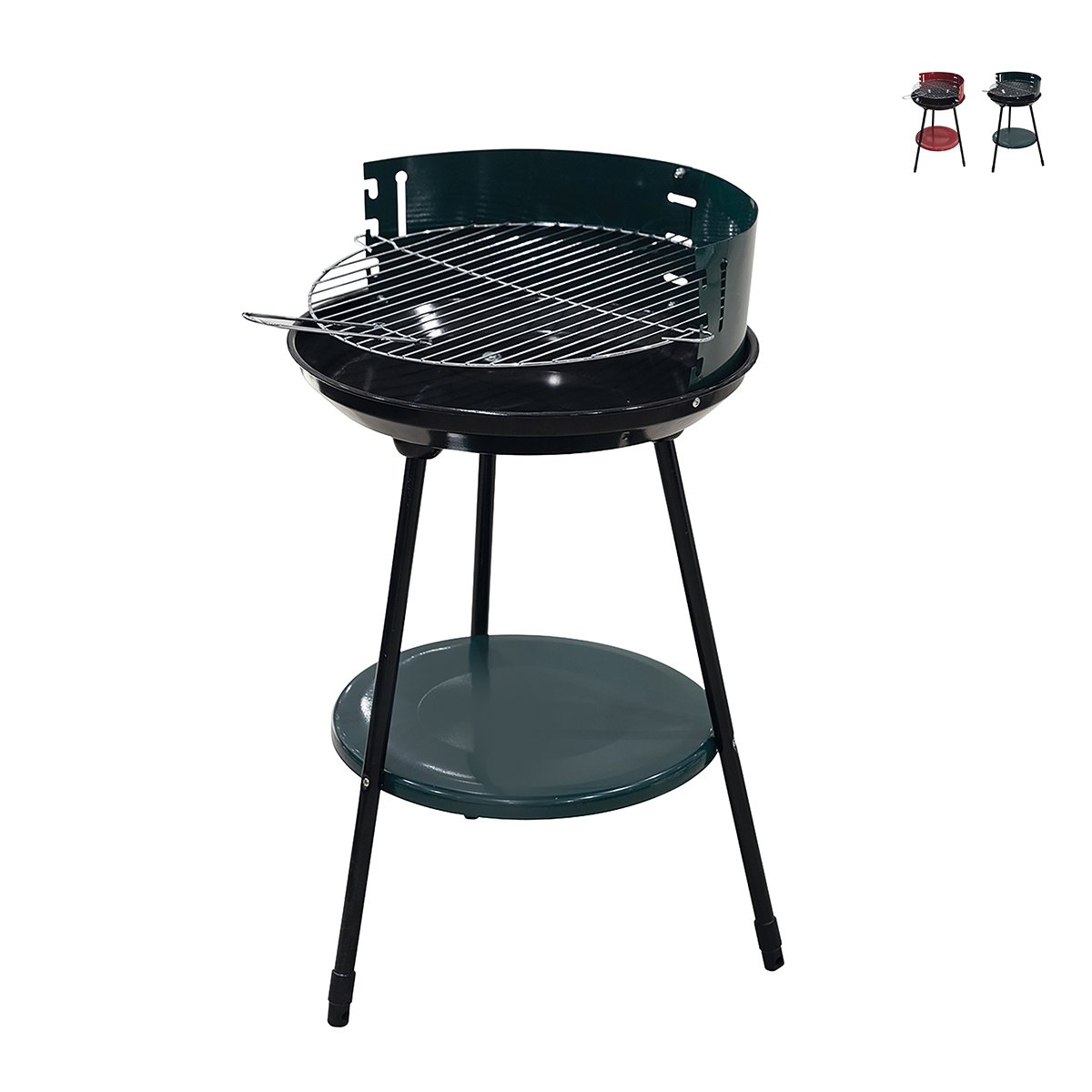 Grill węglowy okrągły z regulowaną wysokością rusztu Ø 42 cm Zafro Promocja Grill węglowy okrągły z regulowaną wysokością rusztu Ø 42 cm Zafro Promocja
