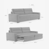 Nowoczesna sofa rozkładana 2-osobowa 274x97cm Rali 