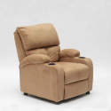 Fotel relaksacyjny z mikrofibry z podnóżkiem Laura Sprzedaż