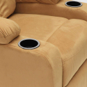 Fotel relaksacyjny z mikrofibry z podnóżkiem Laura Stan Magazynowy