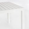 Nowoczesny stół ogrodowy prostokątny 130x68 cm z aluminium Bizzotto Hilde Stan Magazynowy