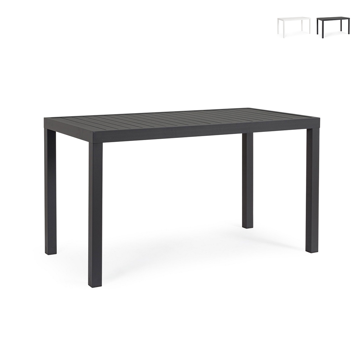 Nowoczesny stół ogrodowy prostokątny 130x68 cm z aluminium Bizzotto Hilde Oferta Nowoczesny stół ogrodowy prostokątny 130x68 cm z aluminium Bizzotto Hilde Oferta