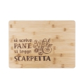 Deska do krojenia z drewna 39x28cm Si scrive pane, si legge scarpetta Promocja