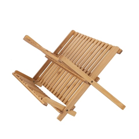 Suszarka na naczynia i szklanki składana z bambusa 45x28x25 cm Ravi Promocja