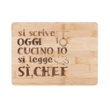 Deska do krojenia drewno 27x20 cm Si scrive oggi cucino io, si legge Sì Chef Promocja