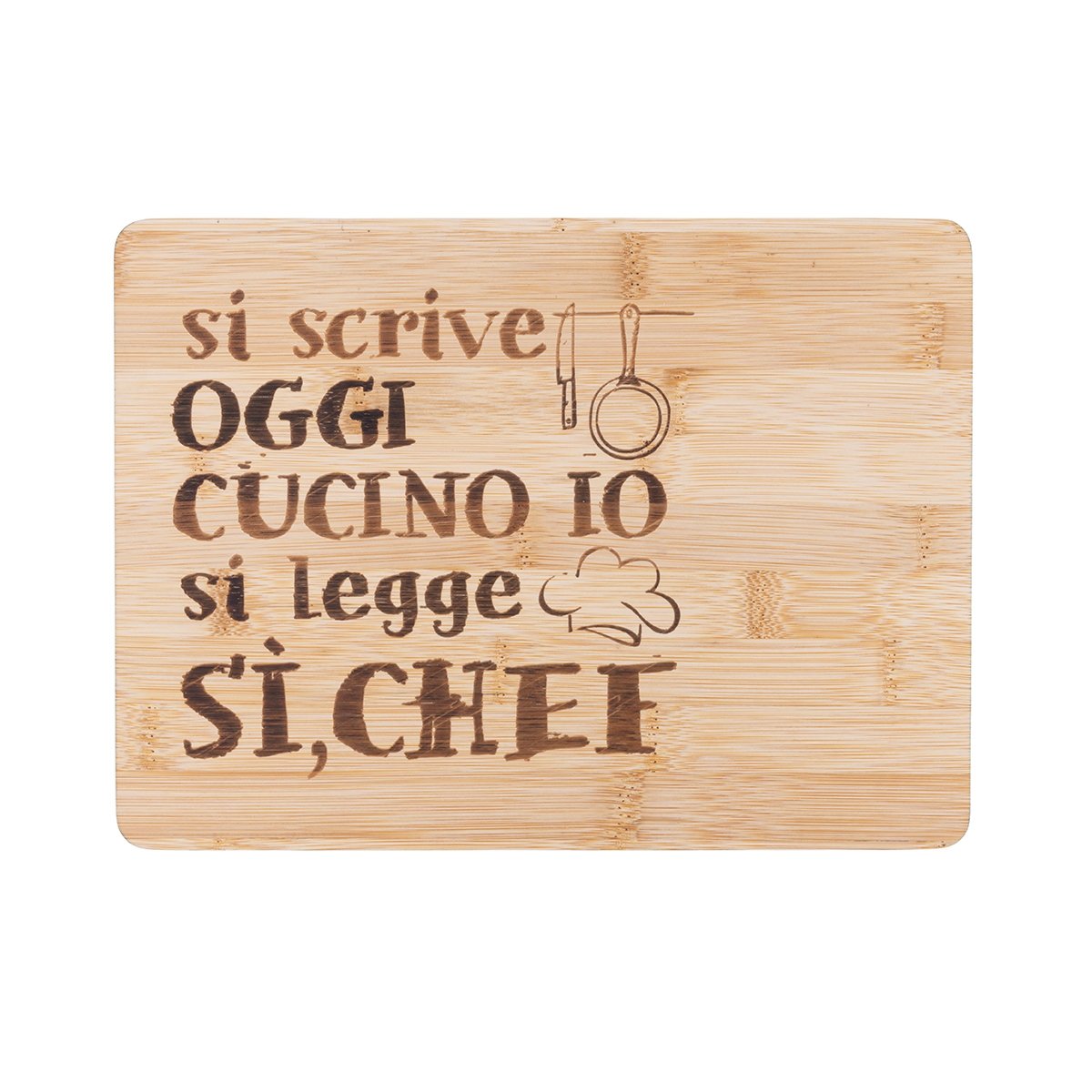Deska do krojenia drewno 27x20 cm Si scrive oggi cucino io, si legge Sì Chef Promocja Deska do krojenia drewno 27x20 cm Si scrive oggi cucino io, si legge Sì Chef Promocja