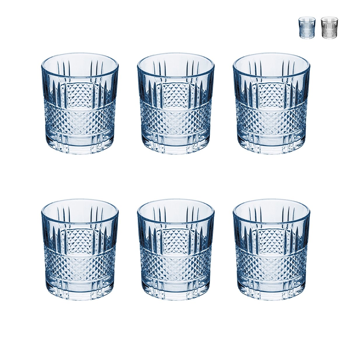 Zestaw 6 szklanek do wody 340 ml z dekorowanego szkła Dublin Promocja Zestaw 6 szklanek do wody 340 ml z dekorowanego szkła Dublin Promocja