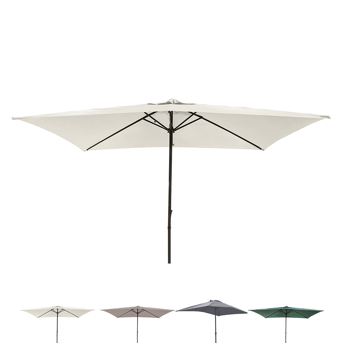 Parasol ogrodowy 3x2 z centralnym słupkiem i korbką Cuba Promocja Parasol ogrodowy 3x2 z centralnym słupkiem i korbką Cuba Promocja