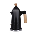 Kawiarka moka 4 filiżanki aluminiowa czarna uchwyt drewniany Industry Promocja
