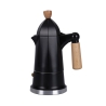 Kawiarka moka 4 filiżanki aluminiowa czarna uchwyt drewniany Industry Promocja