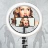 Lampa pierścieniowa LED do selfie z uchwytem na smartfon Fira 