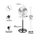 Wentylator stojący, biurkowy, naścienny 3w1 regulowany Planetarium Wybór