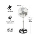Wentylator stojący 3 łopatki z regulacją wysokości i nachylenia Atmosphere Katalog