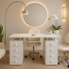 Stół do manicure i rekonstrukcji paznokci z pochłaniaczem pyłu i szufladami Squoval Oferta