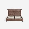 Łóżko małżeńskie Chesterfield 160x190 cm z ekoskóry Chur Oferta