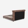 Łóżko małżeńskie Chesterfield 160x190 cm z ekoskóry Chur Rabaty