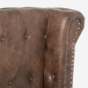 Łóżko małżeńskie Chesterfield 160x190 cm z ekoskóry Chur Katalog