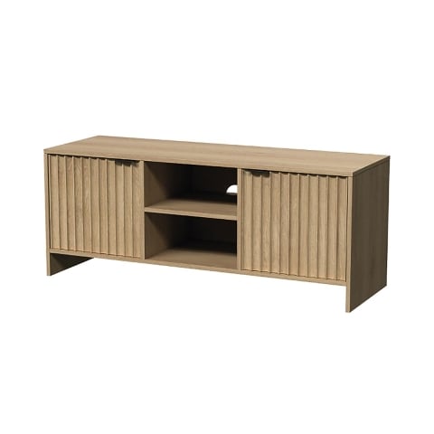 Drewniana szafka RTV z 2 drzwiami i 2 półkami 140x39,5x49cm Talua Promocja
