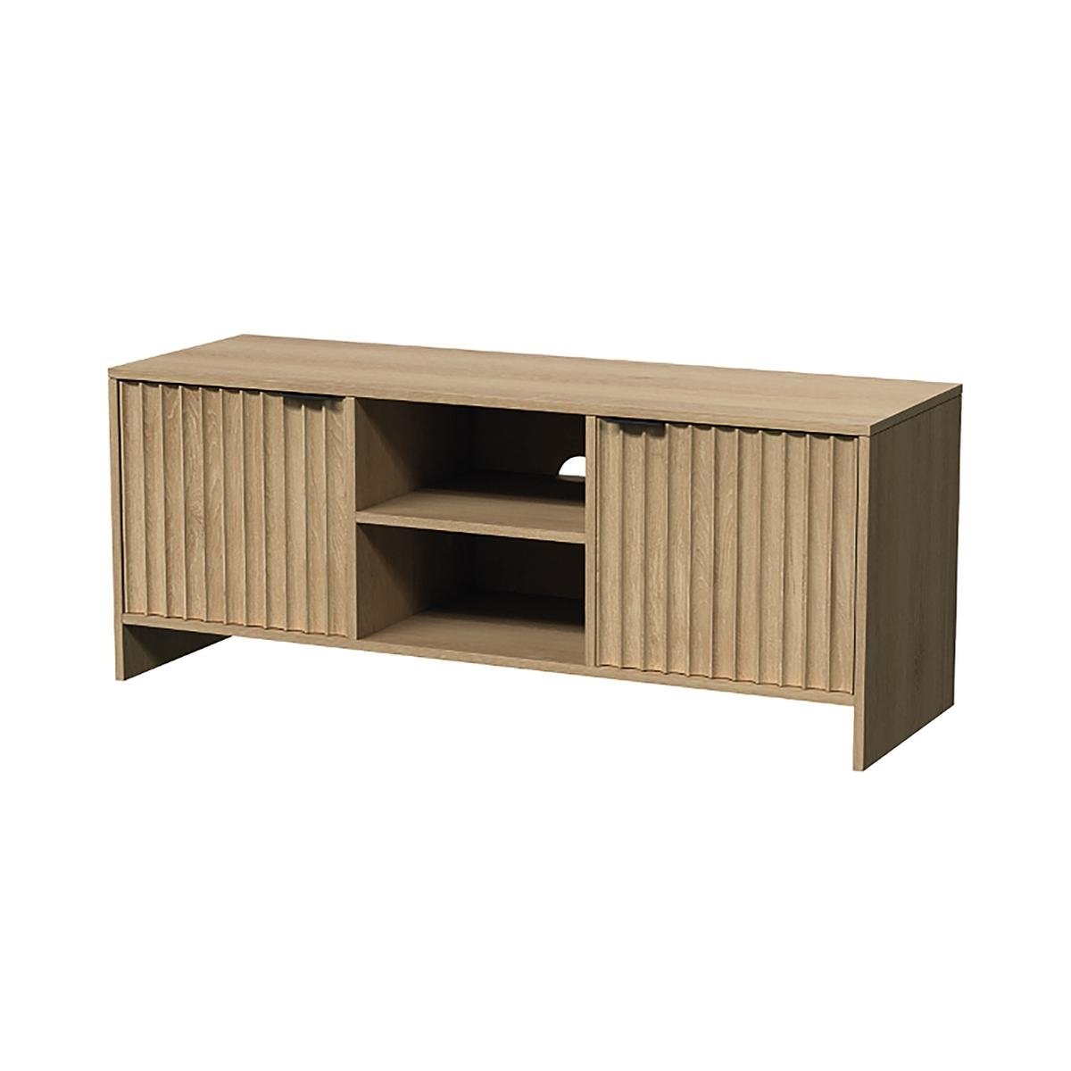 Drewniana szafka RTV z 2 drzwiami i 2 półkami 140x39,5x49cm Talua Promocja Drewniana szafka RTV z 2 drzwiami i 2 półkami 140x39,5x49cm Talua Promocja