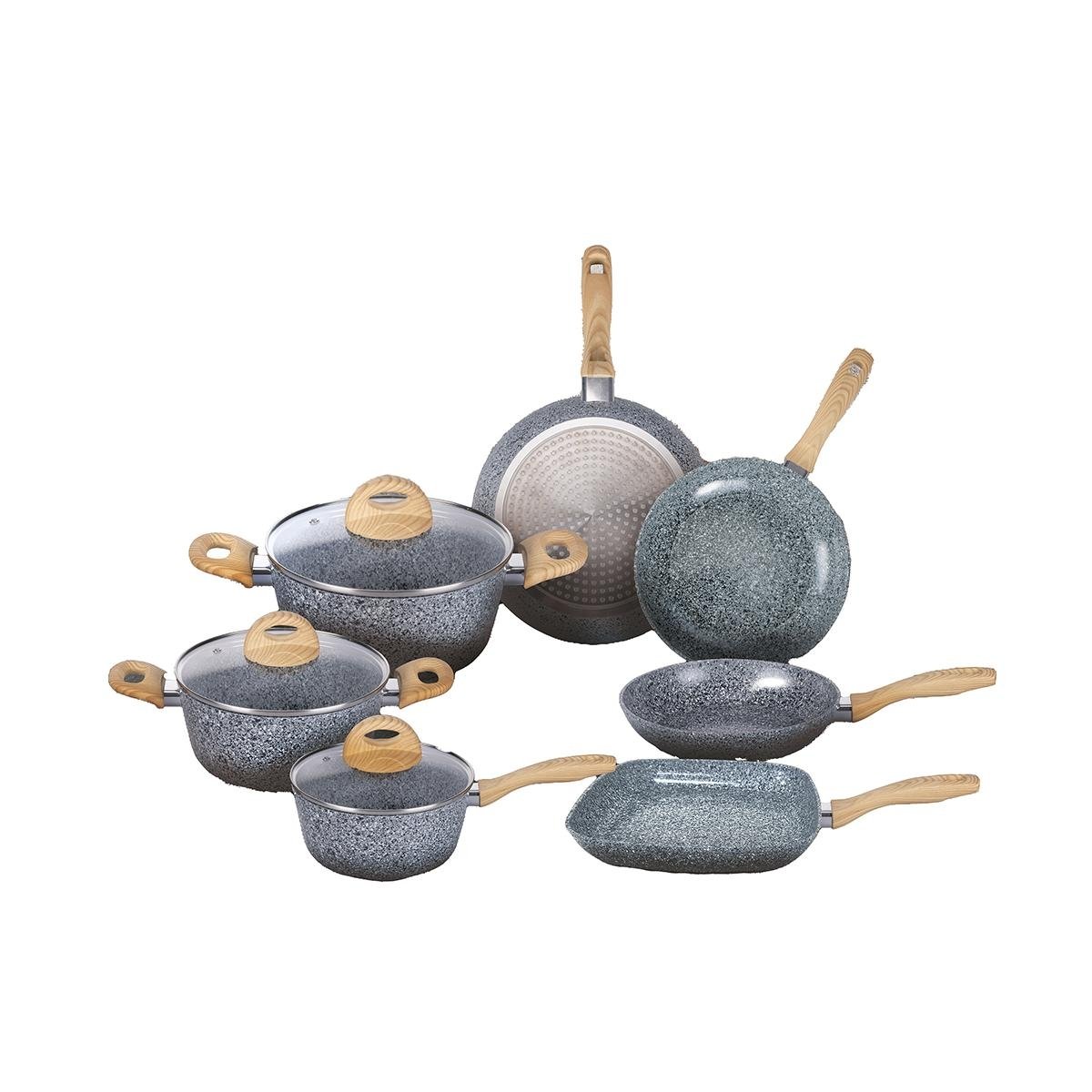 Zestaw garnków 10 sztuk ceramicznych nieprzywierających do indukcji Alaska Promocja Zestaw garnków 10 sztuk ceramicznych nieprzywierających do indukcji Alaska Promocja