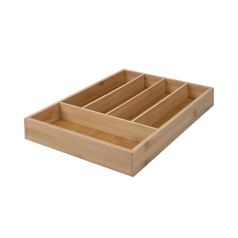 Organizer na sztućce do szuflady drewniany 5 przegródek 35,5x25,5x5cm Kavira Promocja