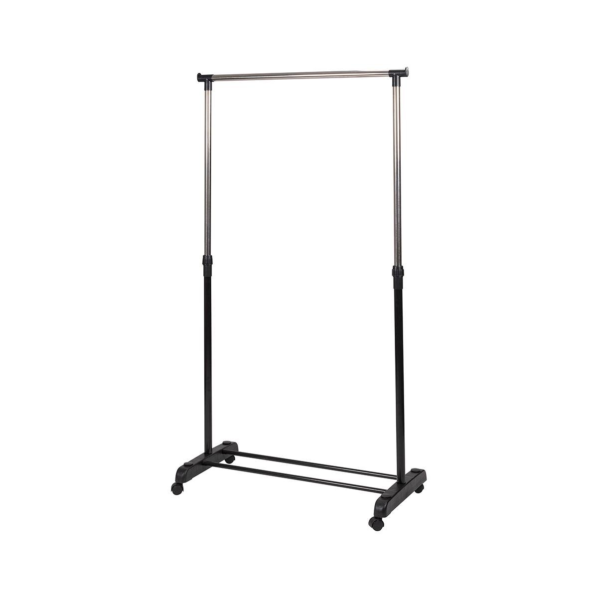 Wieszak metalowy na kółkach z półką na buty, 2 drążki 88x42,5 cm Zulea Promocja Wieszak metalowy na kółkach z półką na buty, 2 drążki 88x42,5 cm Zulea Promocja