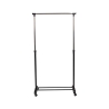 Wieszak metalowy na kółkach z półką na buty, 2 drążki 88x42,5 cm Zulea Katalog