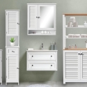 Szafka łazienkowa z lustrem z lakierowanego MDF 60x15x68 cm Bakira Rabaty