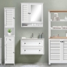 Szafka łazienkowa z lustrem z lakierowanego MDF 60x15x68 cm Bakira Rabaty