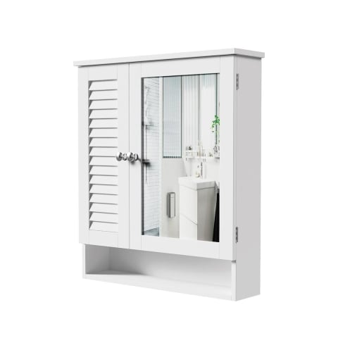 Szafka łazienkowa z lustrem z lakierowanego MDF 60x15x68 cm Bakira Promocja
