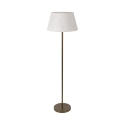 Lampa stojąca z metalu satynowanego z białym kloszem Kirosh Promocja