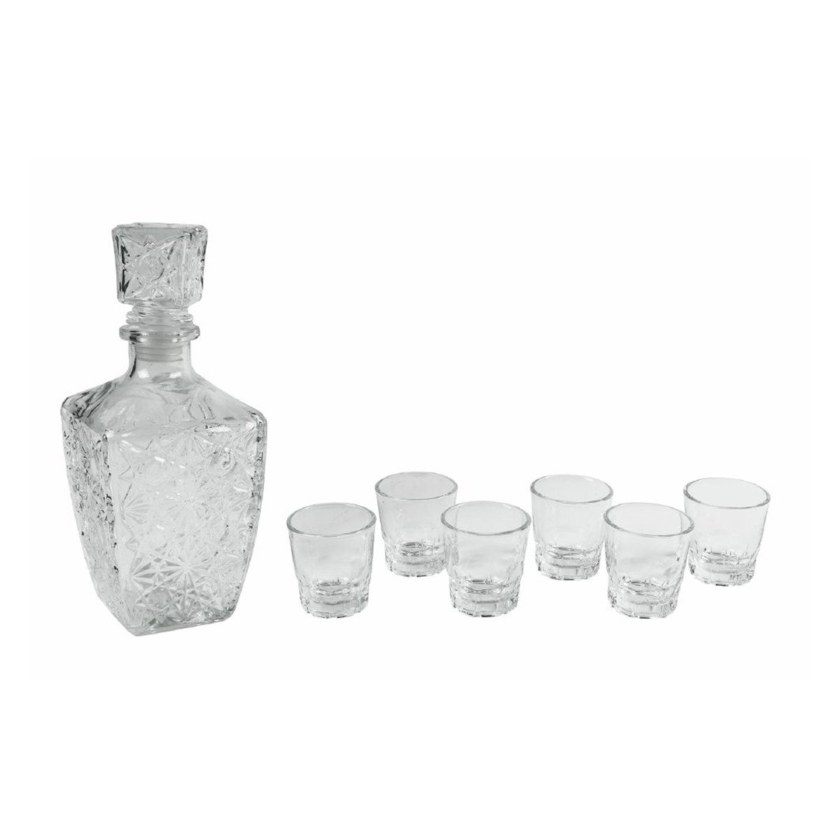 Zestaw szklana karafka na likier + 6 kieliszków Diamante Promocja Zestaw szklana karafka na likier + 6 kieliszków Diamante Promocja