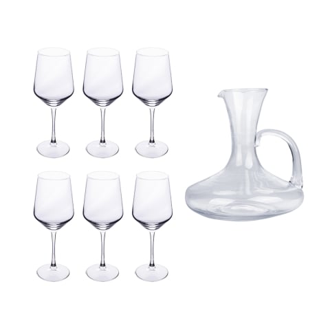 Zestaw degustacyjny wina 6 kieliszków + karafka szklana Royal Set Promocja