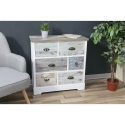 Drewniana komoda shabby chic z 6 szufladami 77x35x77 cm Decapé Sprzedaż